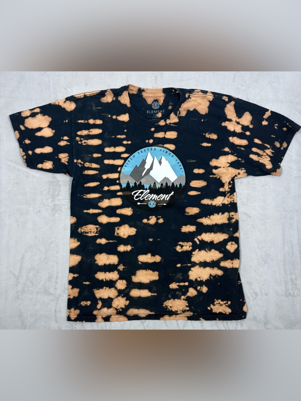 Element Mountain Graphic Tee Large Navy Skate Surf Streetwear Shirt